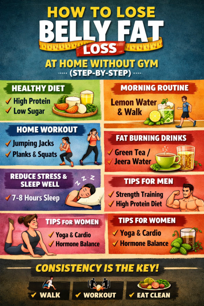 How to lose belly fat at home